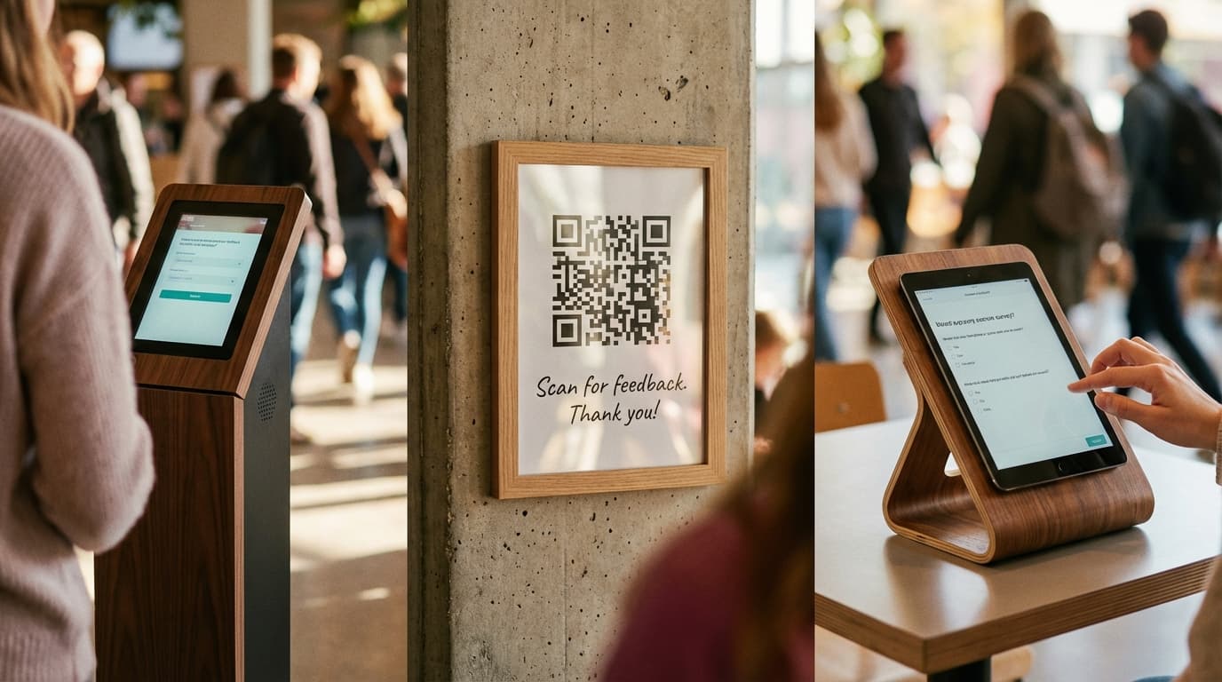 Feedback Kiosk vs QR Code vs Tablet: Choosing the Right Setup for Your Venue