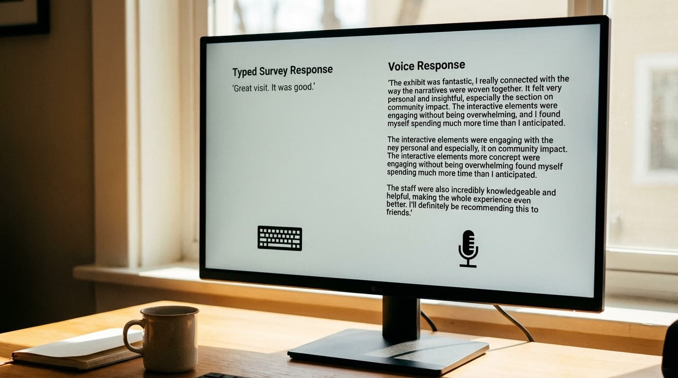 Voice Feedback vs Typed Surveys: Why Visitors Say More When They Speak
