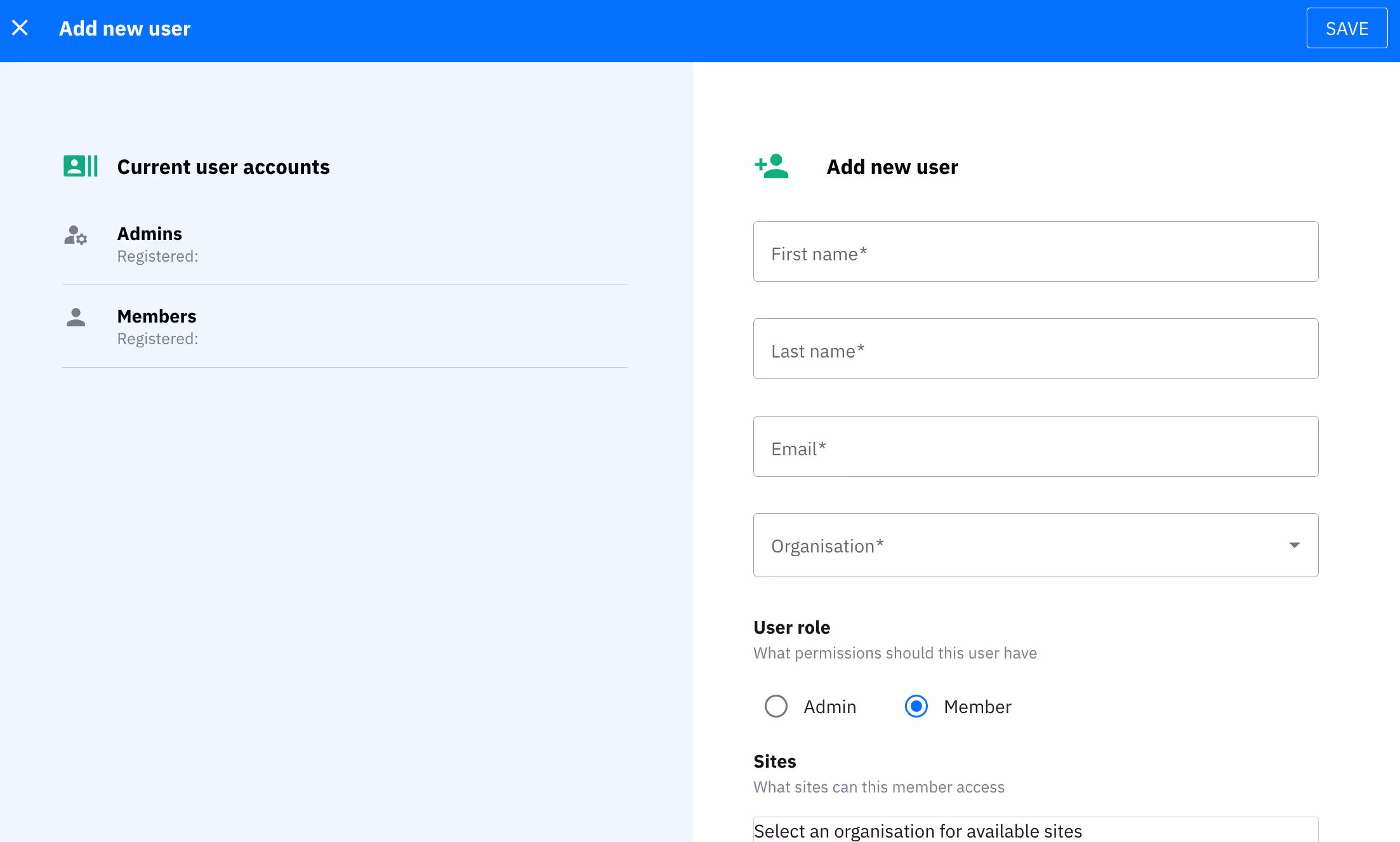 Hoxton AI Dashboard showcasing a process of adding a team member