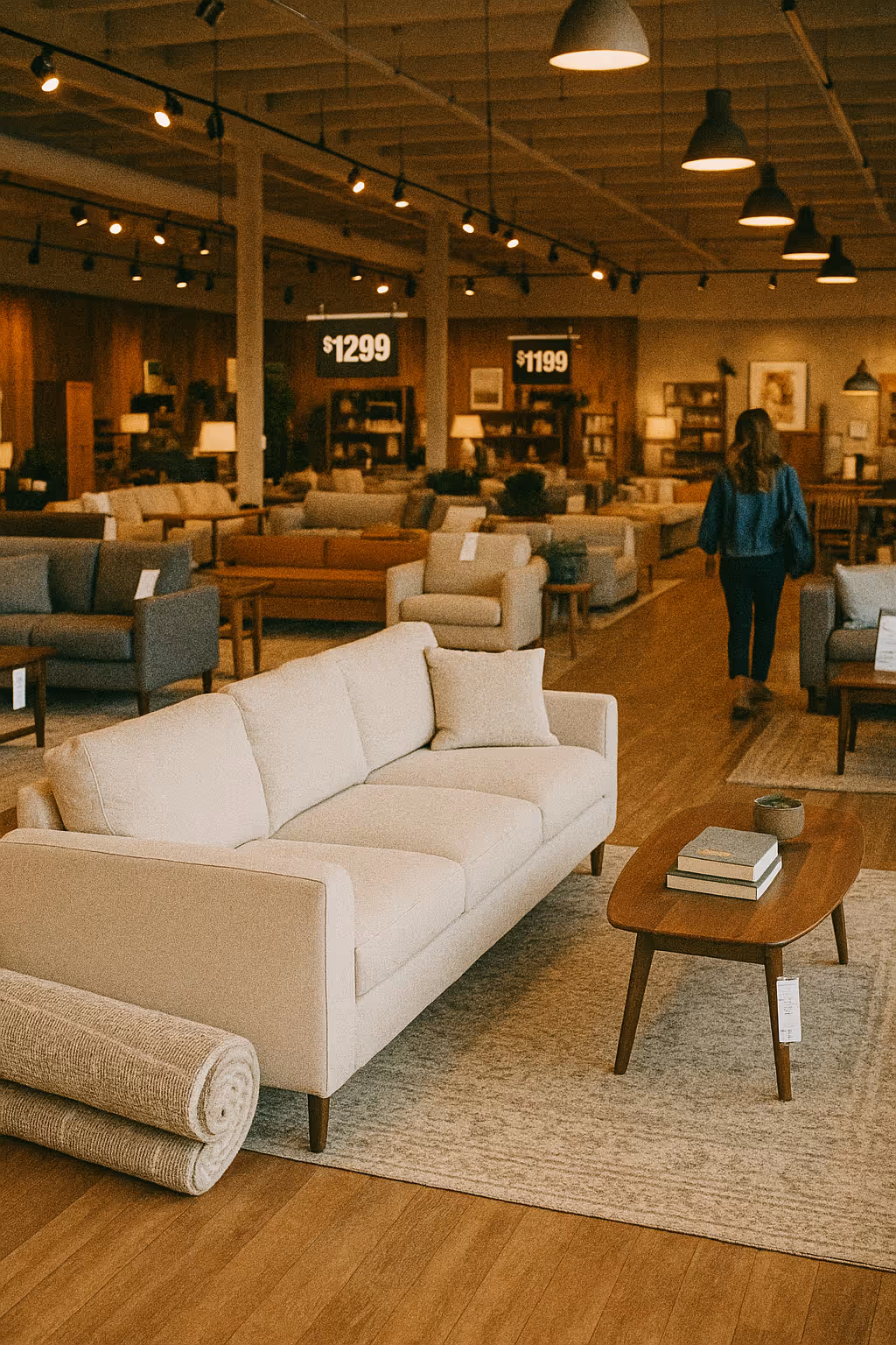 A living room filled with lots of furniture.
